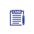 CMR transport document icon on white, vector