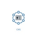 CMS concept 2 colored icon. Simple