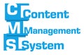 CMS - Content Management System Blue Abstract Stripes Royalty Free Stock Photo