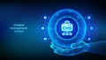 CMS. Content Management System concept. Website and document management, web development, digital solutions. Data integration. 3D