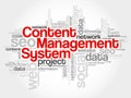 CMS Content Management System word cloud Royalty Free Stock Photo