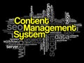 CMS Content Management System word cloud Royalty Free Stock Photo