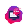CMS icon, Content management system, vector Royalty Free Stock Photo