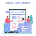 CMS introduction online service or platform. Content management system.