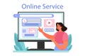 CMS introduction online service or platform. Content management system.