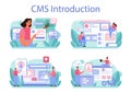 CMS introduction set. Content management system. Creation and modification