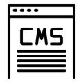 Cms page icon outline vector. Code system