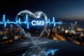 Cms platform model: digital structure, content interface, data module, website framework, system portal, media Royalty Free Stock Photo