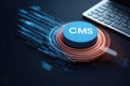 Cms platform model: digital structure, content interface, data module, website framework, system portal, media Royalty Free Stock Photo
