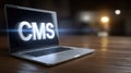 Cms platform model: digital structure, content interface, data module, website framework, system portal, media Royalty Free Stock Photo