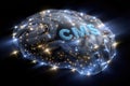 Cms platform model: digital structure, content interface, data module, website framework, system portal, media Royalty Free Stock Photo