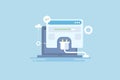 Website plugin - cms software solution concept.
