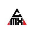 CMX triangle letter logo design with triangle shape. CMX triangle logo design monogram. CMX triangle vector logo template with red Royalty Free Stock Photo