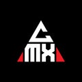 CMX triangle letter logo design with triangle shape. CMX triangle logo design monogram. CMX triangle vector logo template with red Royalty Free Stock Photo