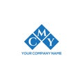 CMY letter logo design on WHITE background. CMY creative initials letter logo concept.