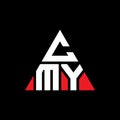 CMY triangle letter logo design with triangle shape. CMY triangle logo design monogram. CMY triangle vector logo template with red Royalty Free Stock Photo