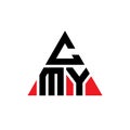 CMY triangle letter logo design with triangle shape. CMY triangle logo design monogram. CMY triangle vector logo template with red Royalty Free Stock Photo