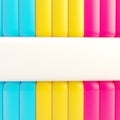 Cmyk abstract background made of stripes