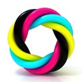 CMYK abstract circular sign