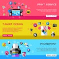 Cmyk Banner Set Royalty Free Stock Photo