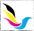 CMYK bird Royalty Free Stock Photo