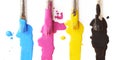 CMYK brushes Royalty Free Stock Photo