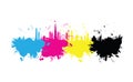 Cmyk building cityscape pattern splash