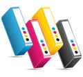 CMYK CMJN colors printing icon. Royalty Free Stock Photo