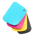 CMYK color glossy palette isolated Royalty Free Stock Photo