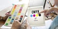 CMYK Color Printing Ink Color Model Concept Royalty Free Stock Photo