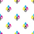 CMYK color profile pattern seamless vector