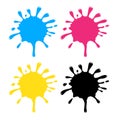 CMYK Color water splash design element Royalty Free Stock Photo