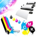 CMYK coloring icon set