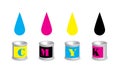 CMYK colors in the can Royalty Free Stock Photo