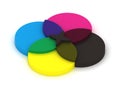 CMYK colors crossing Royalty Free Stock Photo