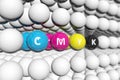 CMYK concept blurred background Royalty Free Stock Photo