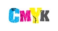 CMYK Concept Stamped Word Art Illustration Royalty Free Stock Photo