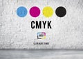 CMYK Cyan Magenta Yellow Key Color Printing Process Concept Royalty Free Stock Photo
