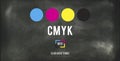 CMYK Cyan Magenta Yellow Key Color Printing Process Concept Royalty Free Stock Photo