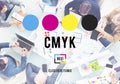 CMYK Cyan Magenta Yellow Key Color Printing Process Concept Royalty Free Stock Photo