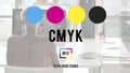 CMYK Cyan Magenta Yellow Key Color Printing Process Concept Royalty Free Stock Photo