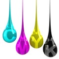 CMYK drops Royalty Free Stock Photo