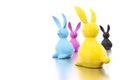 CMYK easter bunny figures Royalty Free Stock Photo