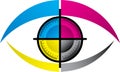 CMYK eye logo Royalty Free Stock Photo