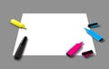 CMYK felt pens Royalty Free Stock Photo