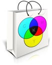 CMYK Gift Bag Royalty Free Stock Photo