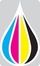 Cmyk ink drop