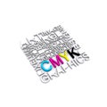 cmyk letters Royalty Free Stock Photo