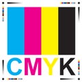 Cmyk letters Royalty Free Stock Photo