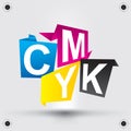 CMYK letters design art image